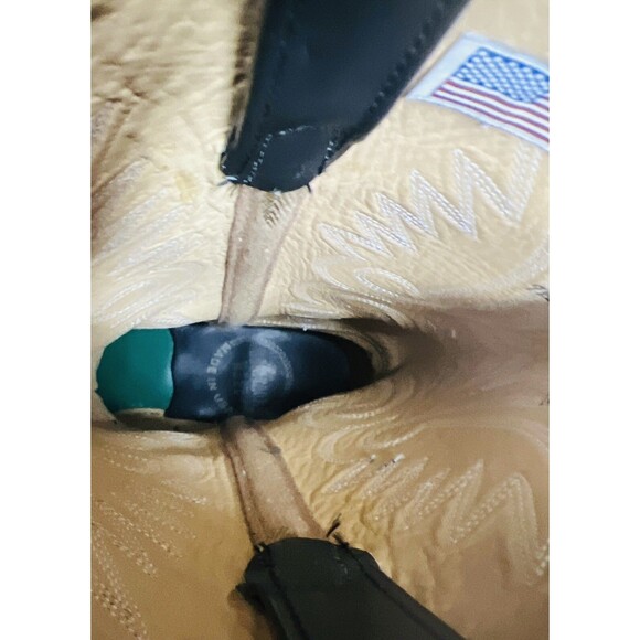 Vtg Heritage West HH Cowboy Boots Mens Black Leather  Sz 7 1/2 EE West. Stitched - Picture 5 of 8